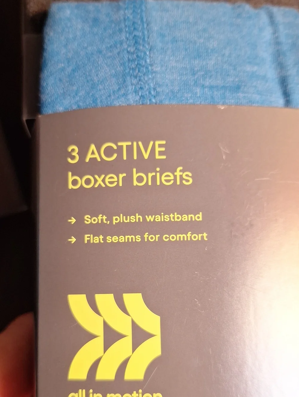 NWT All In Motion Active Boxer Briefs 6 Pairs